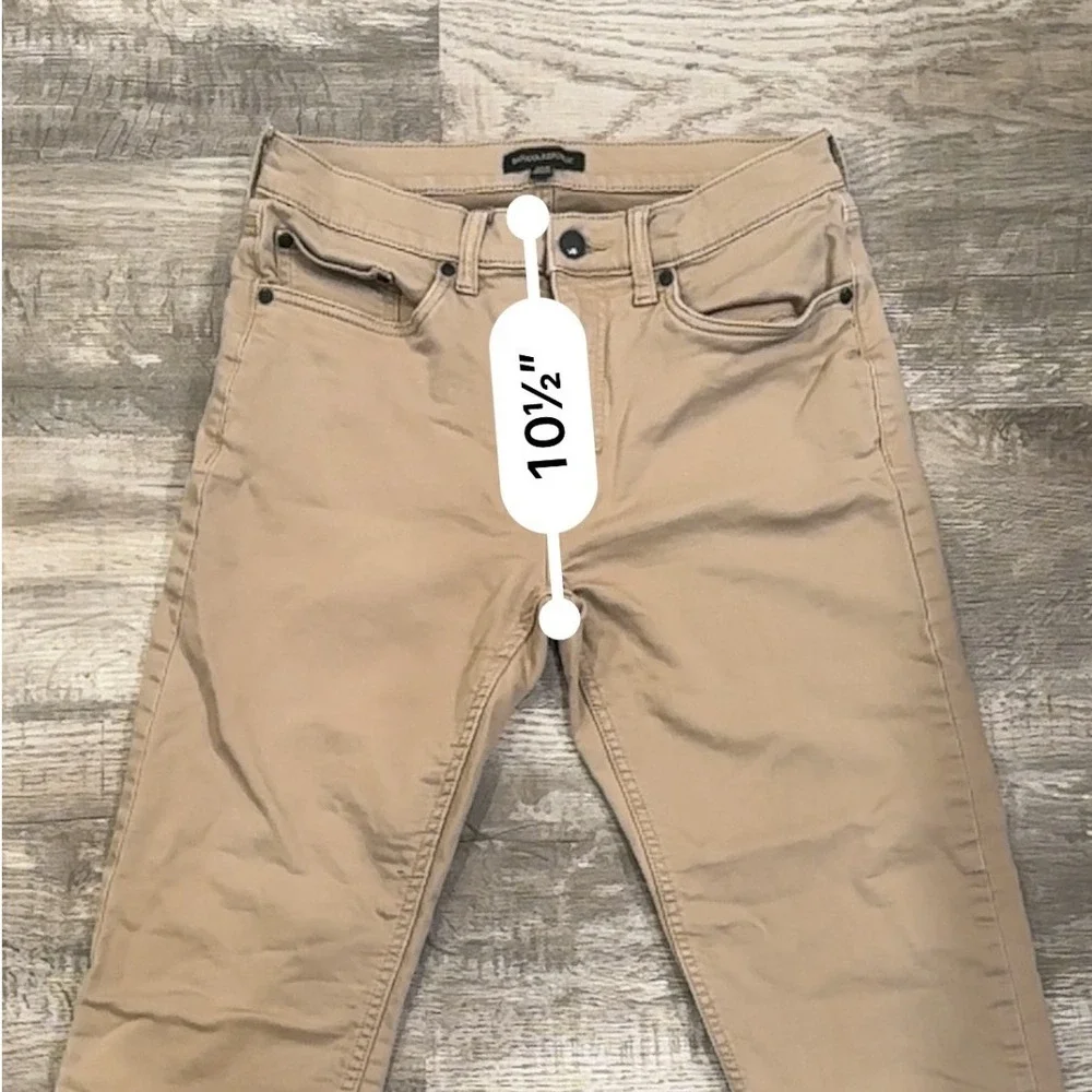 Banana‎ Republic Mens 32x32 Tan Khaki 5-Pocket Chino Pants Slim Straight Stretch